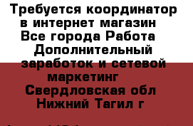 Требуется координатор в интернет-магазин - Все города Работа » Дополнительный заработок и сетевой маркетинг   . Свердловская обл.,Нижний Тагил г.